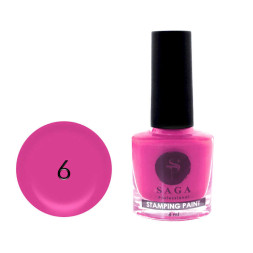Лак-краска для стемпинга Saga Professional Stamping Paint 06 розовый, 8 мл