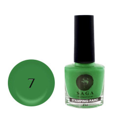 Лак-краска для стемпинга Saga Professional Stamping Paint 07 зеленый. 8 мл