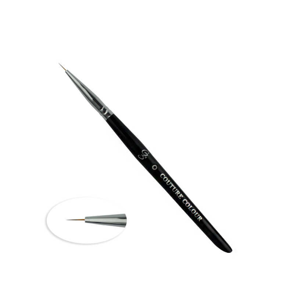 Пензлик для дизайну Couture Colour & GS Nail Art Brush 0. штучний ворс 5 мм