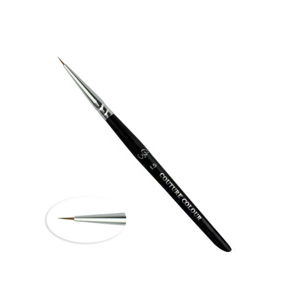 Кисть для дизайна Couture Colour & GS Nail Art Brush 1.5, из волоса колонка 7 мм