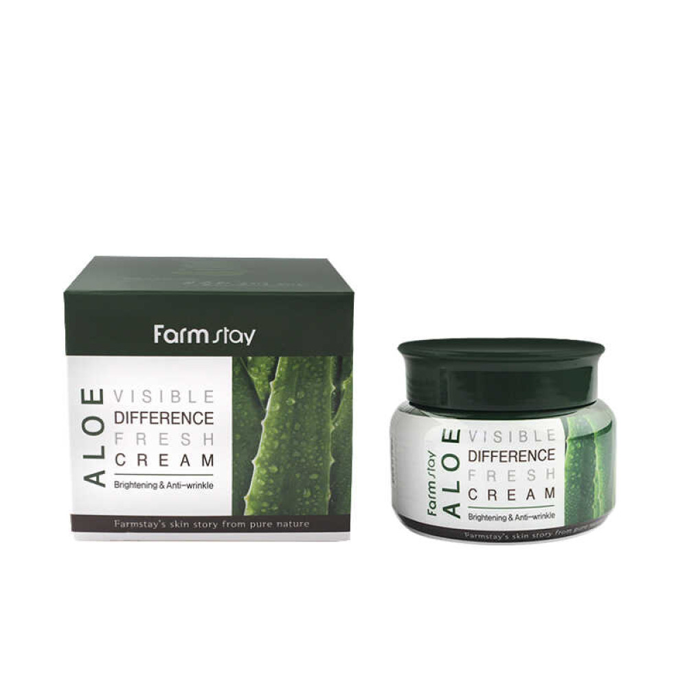 Крем для обличчя Farmstay Aloe Visible Difference Fresh Cream заспокійливий з екстрактом алое, 100 мл