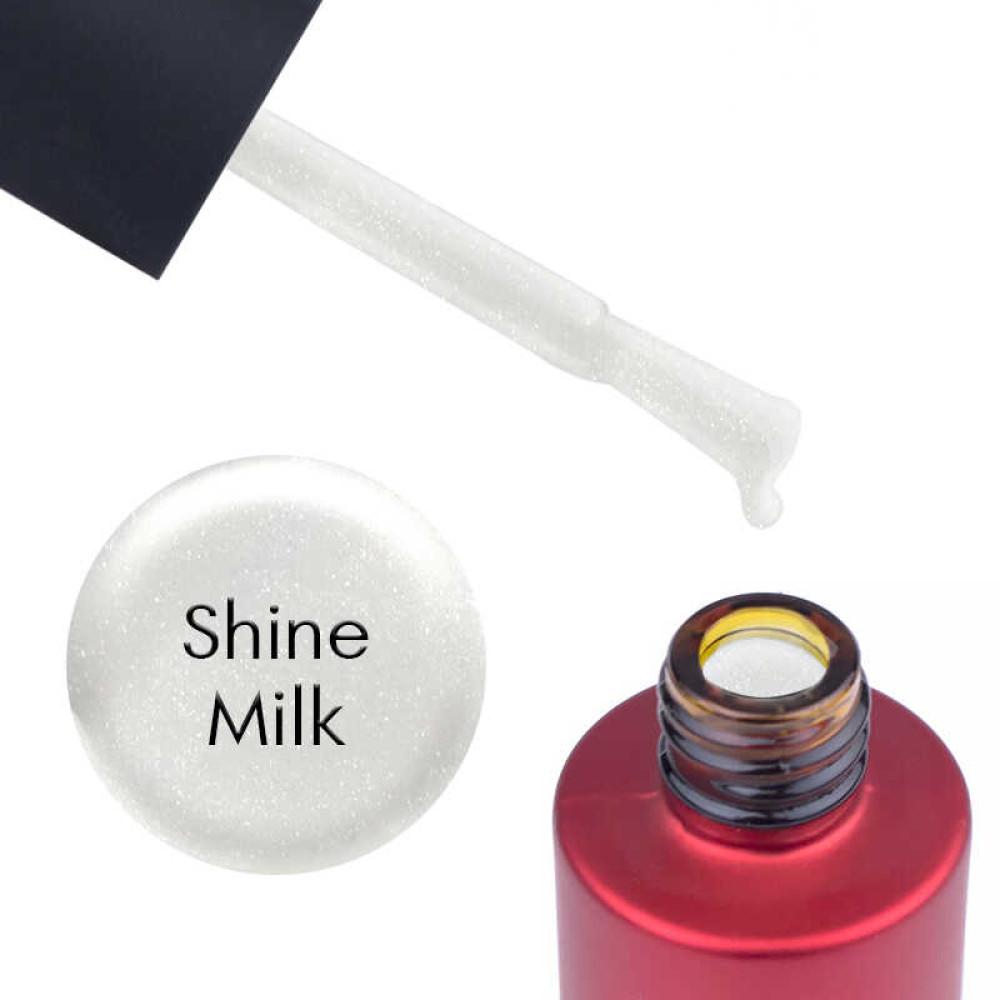База камуфлююча для гель-лаку Kodi Professional Lint Base Gel Shine Milk. колір молочний з дрібним шимером. 7 мл