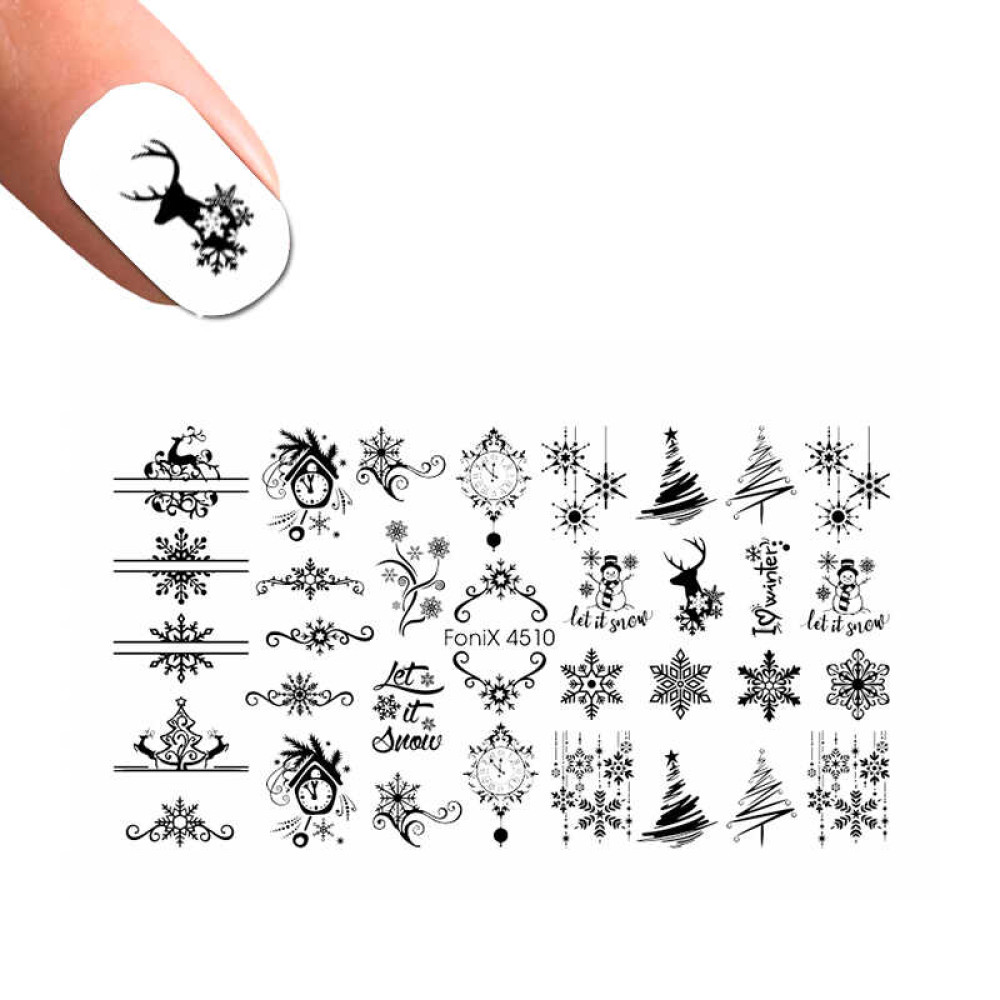 Слайдер-дизайн Fonix 4510 Новый год, снежинки, узоры