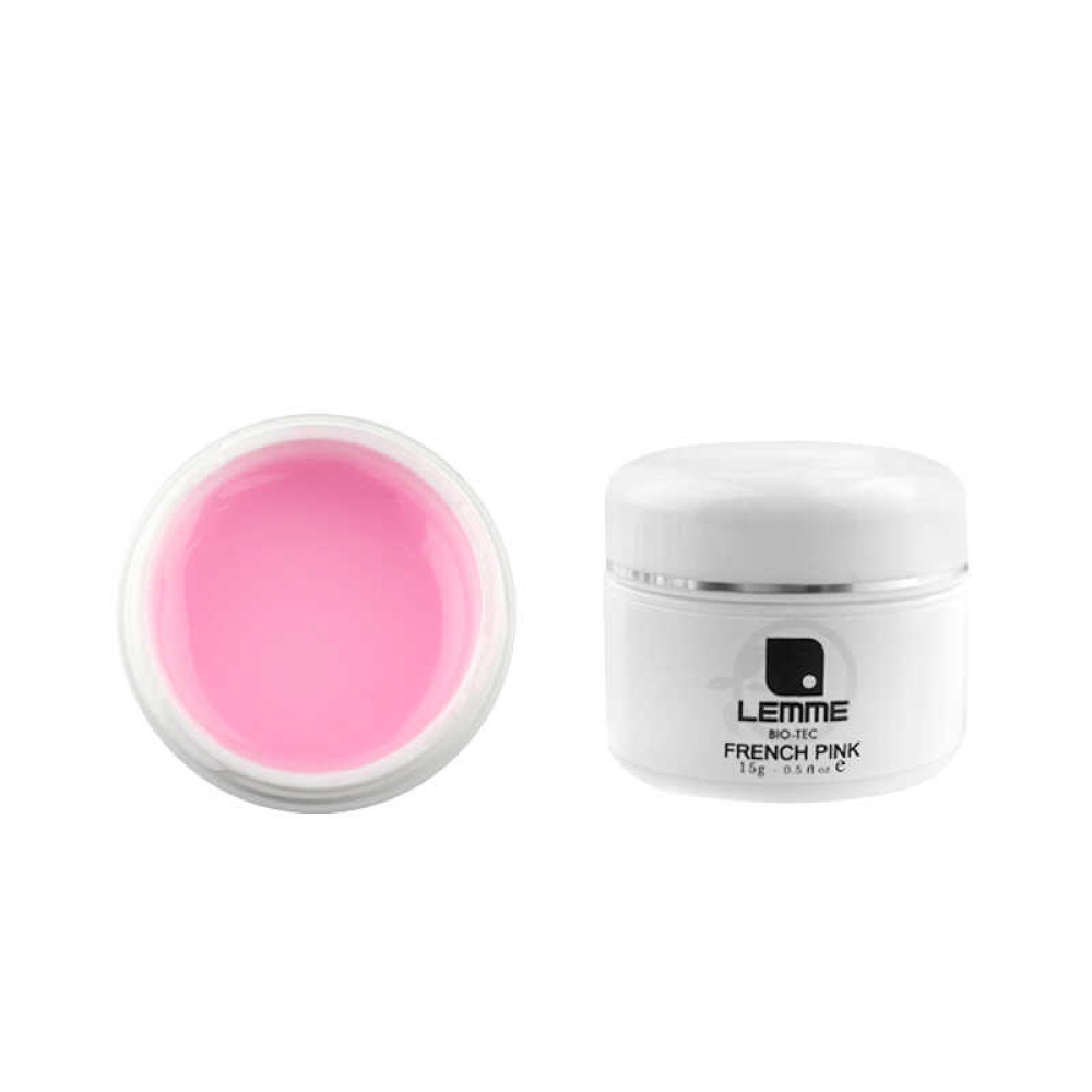 Гель однофазний камуфлюючий Lemme Bio-Tec French Pink. ніжний молочно-рожевий. 15 г