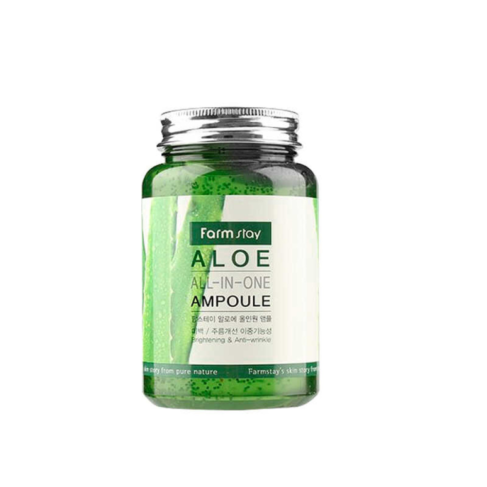 Сироватка ампульна для обличчя Farmstay Aloe All-in-One Ampoule з екстрактом алое, 250 мл