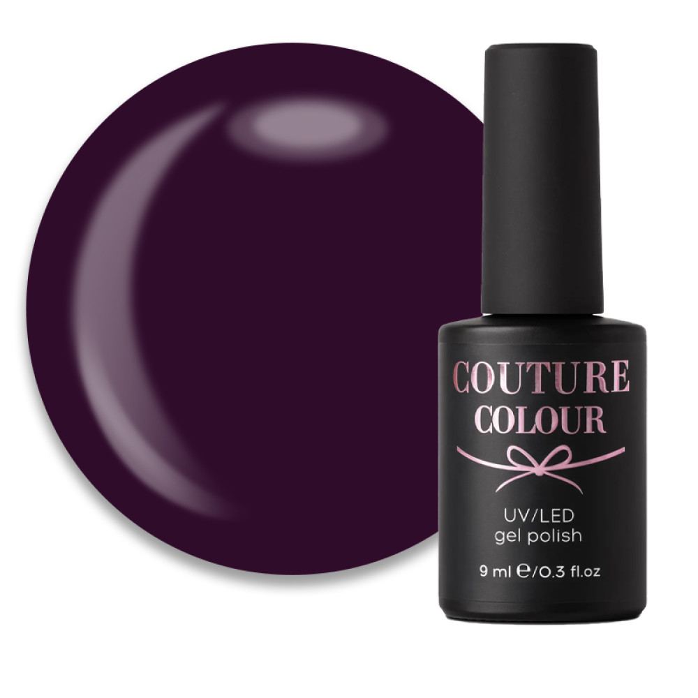 Гель-лак Couture Colour 158 темный сливово-фиолетовый. 9 мл