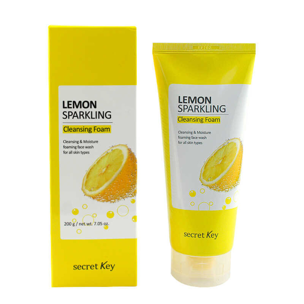  Пінка для вмивання Secret Key Lemon Sparkling Cleansing Foam з екстрактом лимона, 200 г