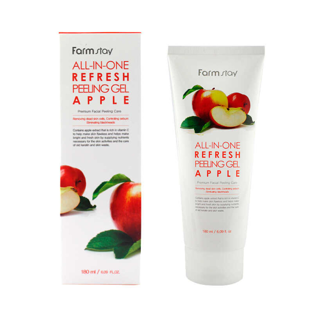 Пілінг-гель для обличчя Farmstay All-in-One Refresh Peeling Gel Apple з екстрактом яблука, 180 мл