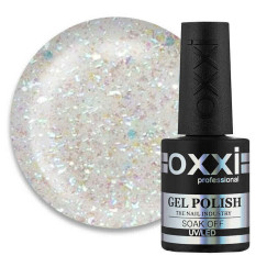 Гель-лак Oxxi Professional Rumba 003 сине-фиолетово-голубой микс слюды на прозрачной основе 10 мл