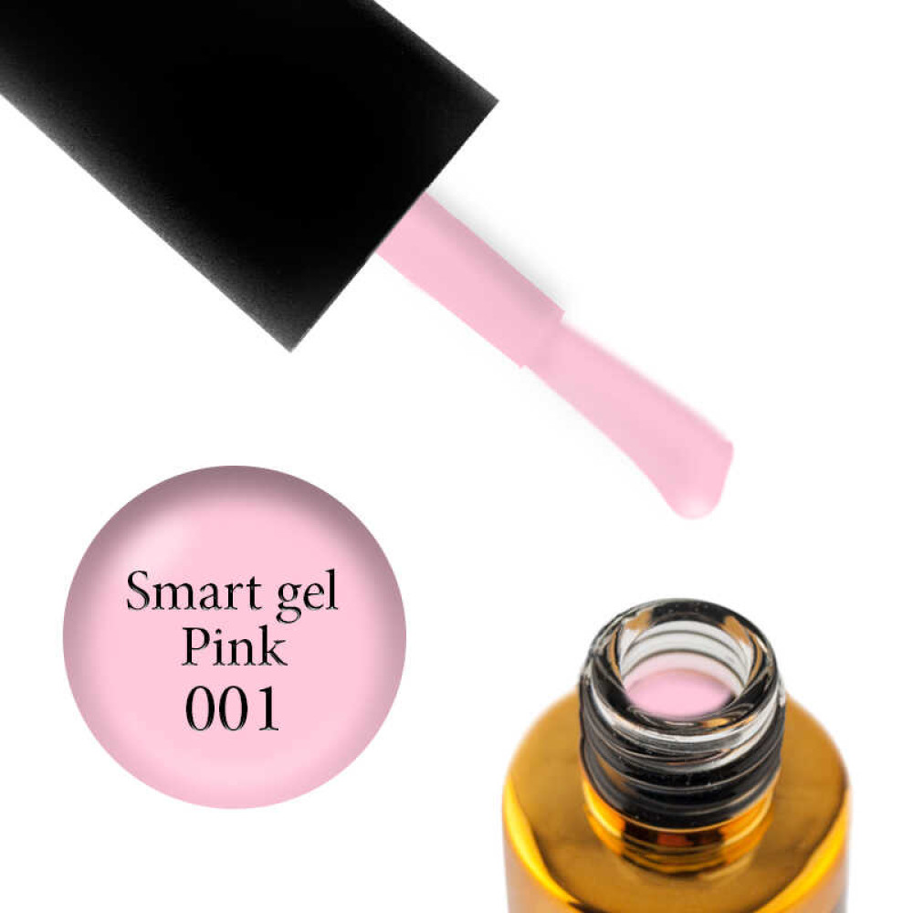 Гель F.O.X Smart gel Pink для зміцнення натуральних нігтів. 12 мл