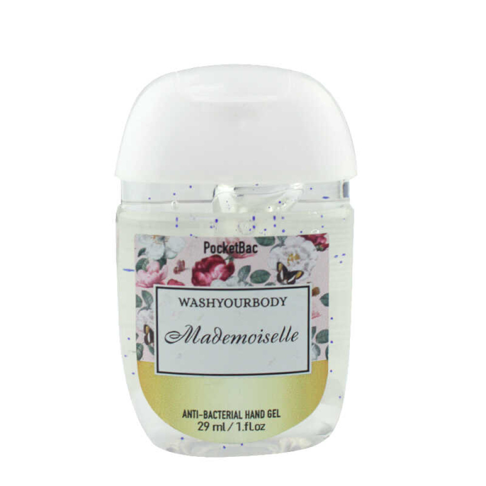 Санитайзер Washyourbody PocketBac Mademoiselle, аромат женского парфюма, 29 мл