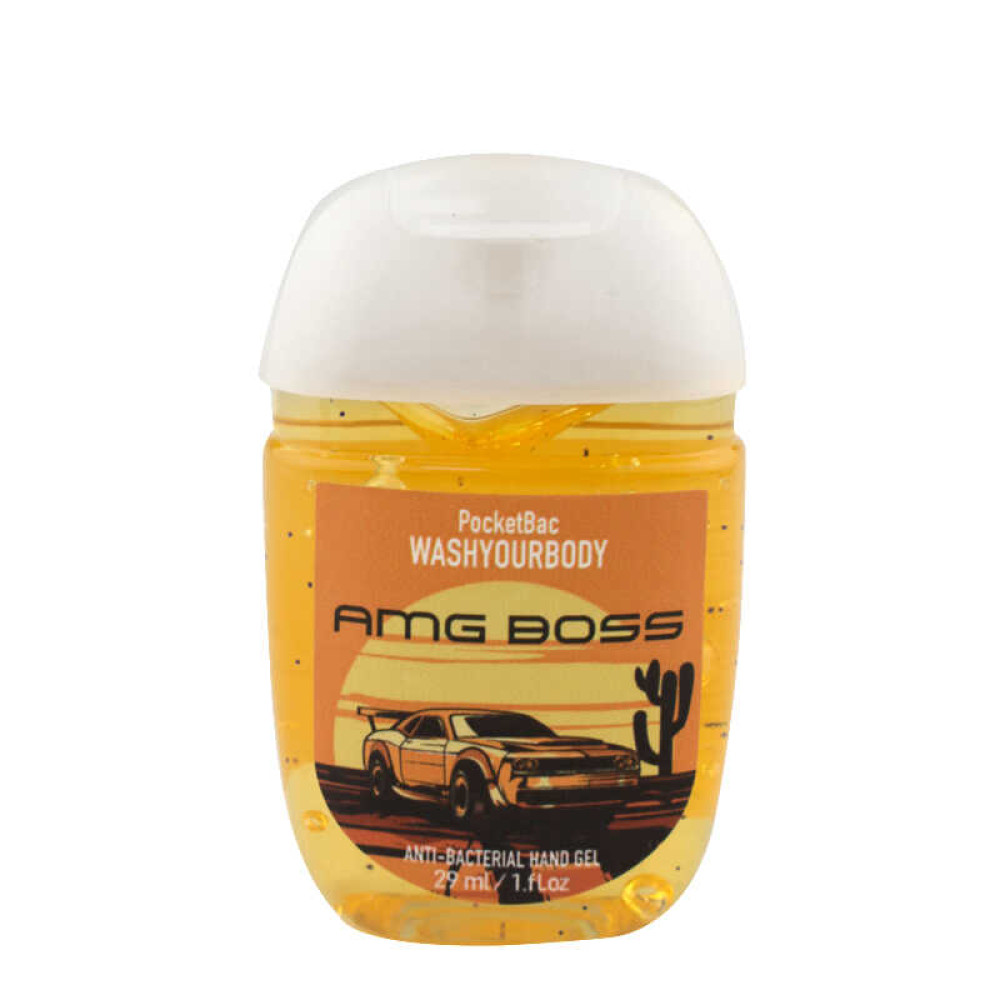 Санитайзер Washyourbody PocketBac AMG Boss, аромат мужского парфюма, 29 мл