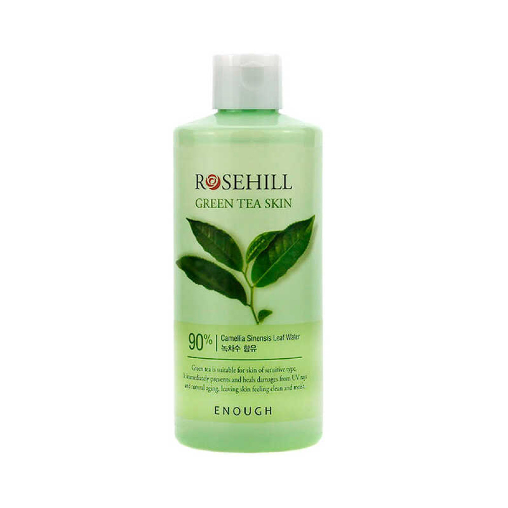 Тонер для обличчя Enough Rosehill Green Tea Skin 90% із зеленим чаєм. 300 мл