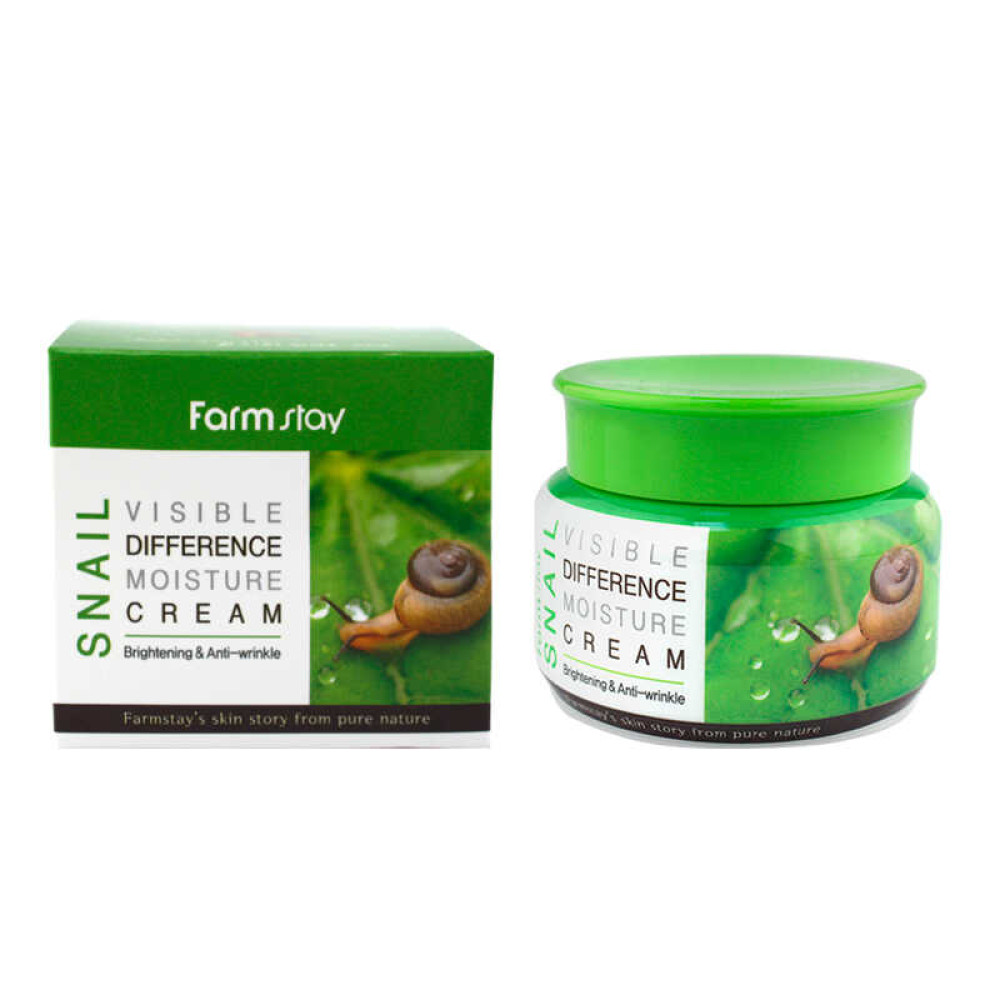 Крем для лица Farmstay Snail Visible Difference Moisture Cream увлажняющий с муцином улитки, 100 г