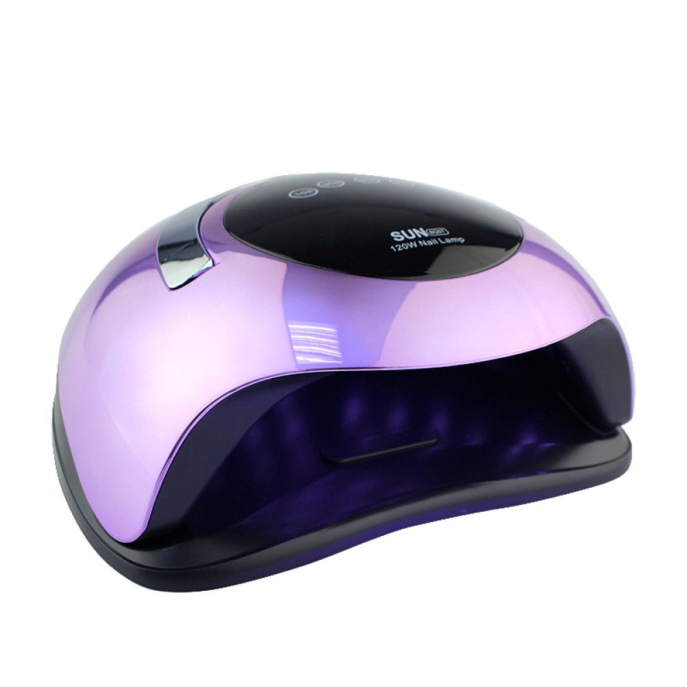 УФ LED лампа світлодіодна Sun BQ5T Mirror Violet 120 Вт. з ручкою. таймер 10. 30. 60 і 99 сек. колір дзеркально-фіолетовий