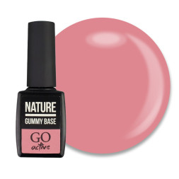 База камуфлююча каучукова для гелю і гель-лаку GO Active Gummy Base Coat 08 Peony. 10 мл