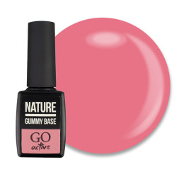 База камуфлююча каучукова для гелю і гель-лаку GO Active Gummy Base Coat 09 Nude Rose. 10 мл