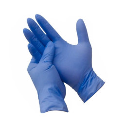 Перчатки винил-нитриловые упаковка - 50 пар, размер M (без пудры), плотность 5,2 г, голубые