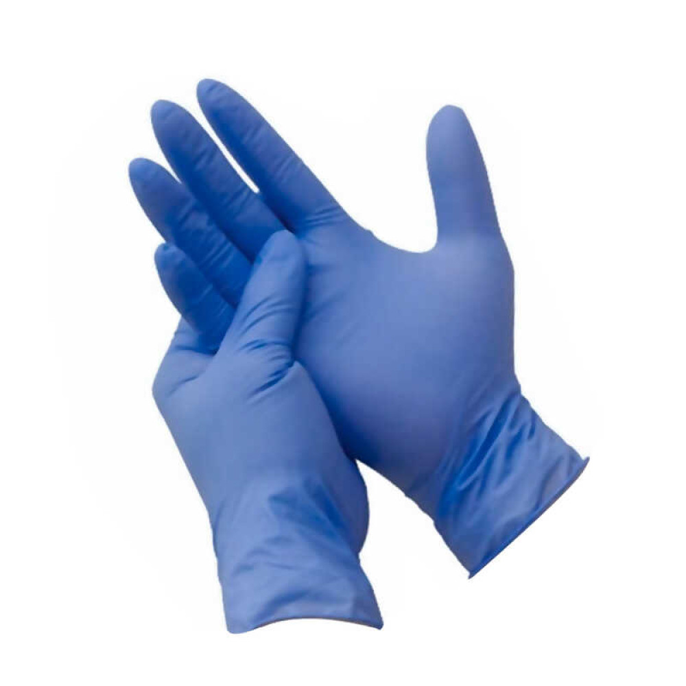 Перчатки винил-нитриловые упаковка - 50 пар. размер L (без пудры). плотность 5.2 г. голубые
