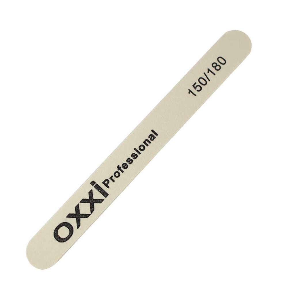 Пилка для ногтей OXXI Professional 150/180 на деревянной основе. прямая