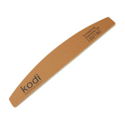 Пилка для нігтів Kodi Professional 120/180 півмісяць. колір золотистий