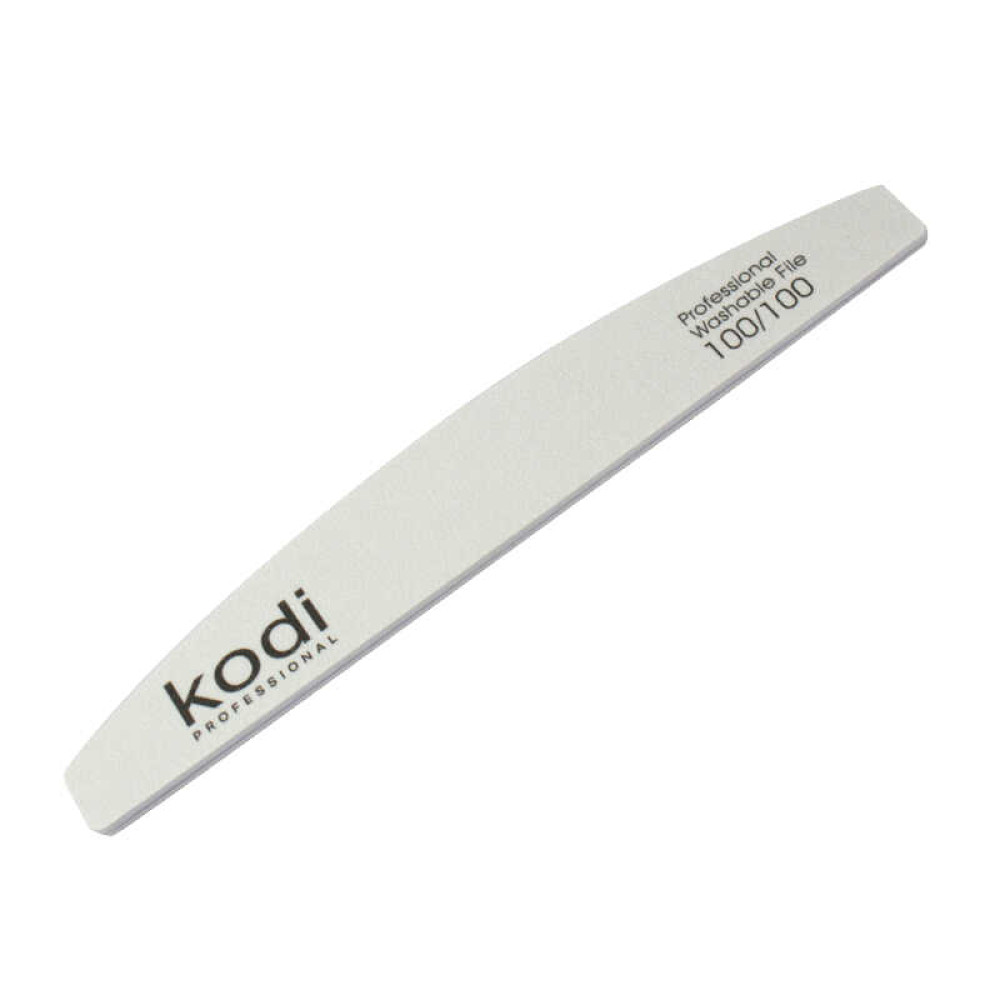 Пилка для ногтей Kodi Professional 100/100 полумесяц 10, цвет белый