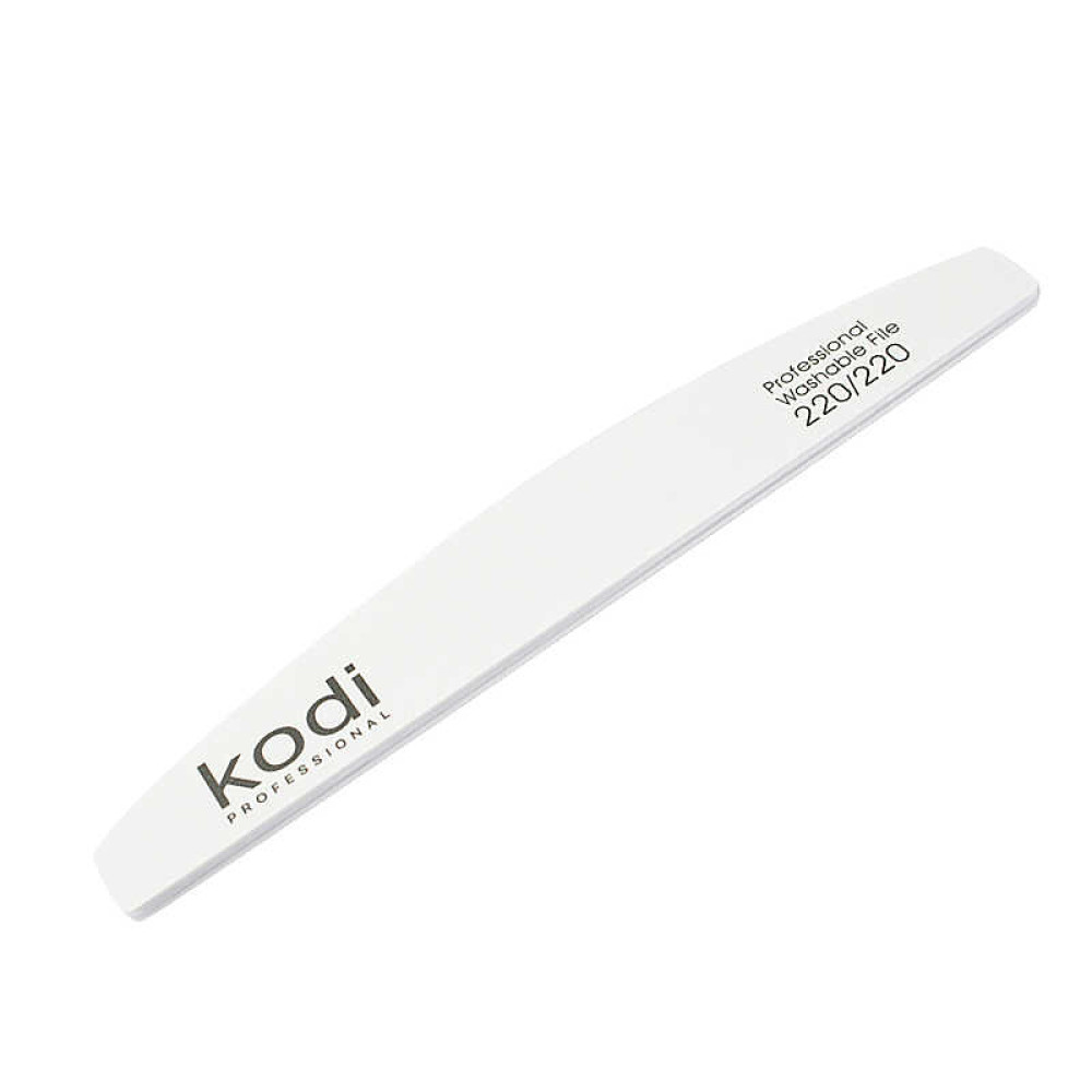 Пилка для ногтей Kodi Professional 220/220 полумесяц 13. цвет белый