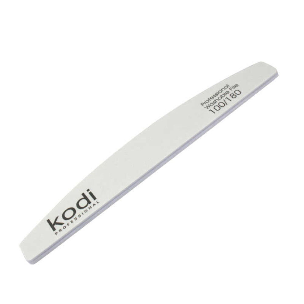 Пилка для ногтей Kodi Professional 100/180 полумесяц 14. цвет белый