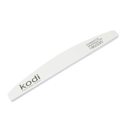 Пилка для ногтей Kodi Professional 180/220 полумесяц 15. цвет белый