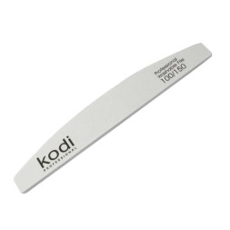 Пилка для нігтів Kodi Professional 100/150 півмісяць 16. колір білий