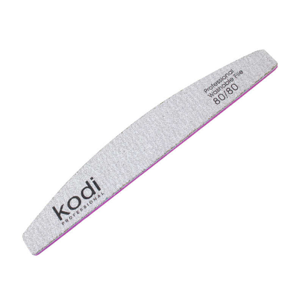 Пилка для ногтей Kodi Professional 80/80 полумесяц, цвет серый