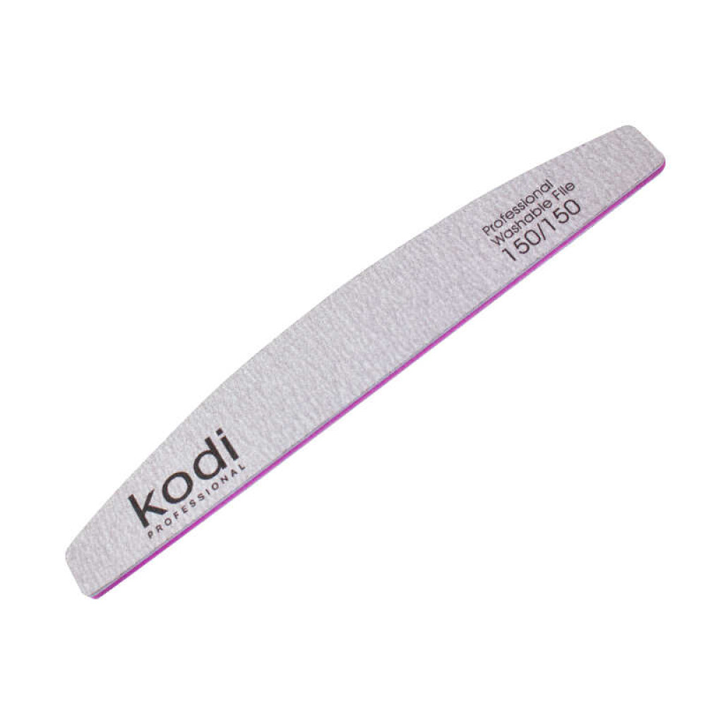 Пилка для ногтей Kodi Professional 150/150 полумесяц 91. цвет серый