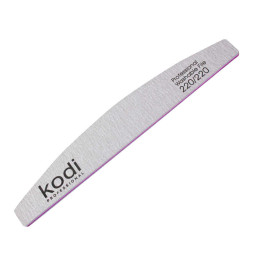 Пилка для ногтей Kodi Professional 220/220 полумесяц 93. цвет серый
