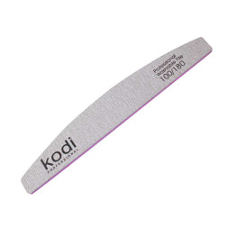 Пилка для ногтей Kodi Professional 100/180 полумесяц 94. цвет серый