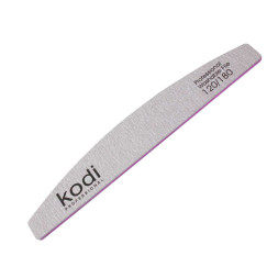 Пилка для ногтей Kodi Professional 120/180 полумесяц 97. цвет серый