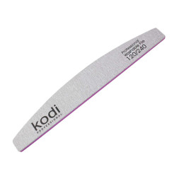 Пилка для нігтів Kodi Professional 120/240 півмісяць 98. колір сірий