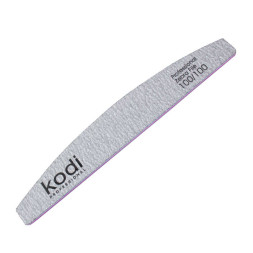 Пилка для нігтів Kodi Professional 100/100 півмісяць, колір світло-сірий