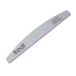 Пилка для ногтей Kodi Professional 220/220 полумесяц 126, цвет светло-серый