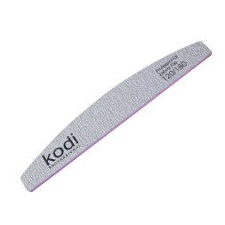 Пилка для нігтів Kodi Professional 120/180 півмісяць 130. колір світло-сірий