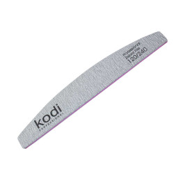 Пилка для нігтів Kodi Professional 120/240 півмісяць 131. колір світло-сірий