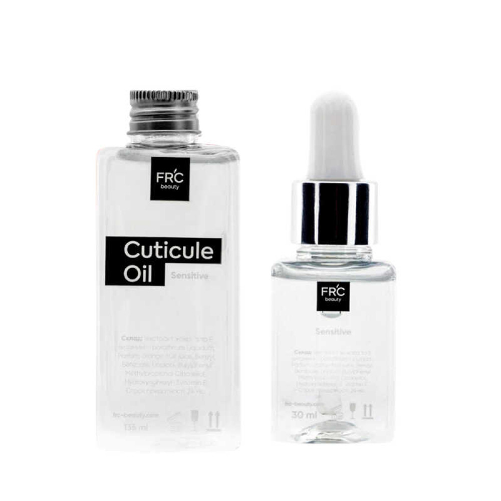 Набір олійки для кутикули FRC Beauty Cuticle Oil Sensitive, колір прозорий, 135 мл і 30 мл