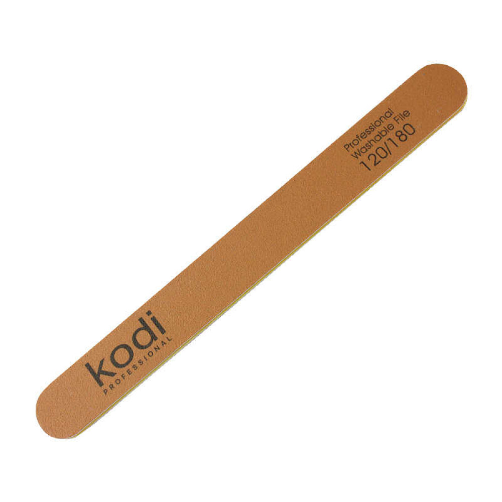 Пилка для нігтів Kodi Professional 120/180 пряма. колір золотистий