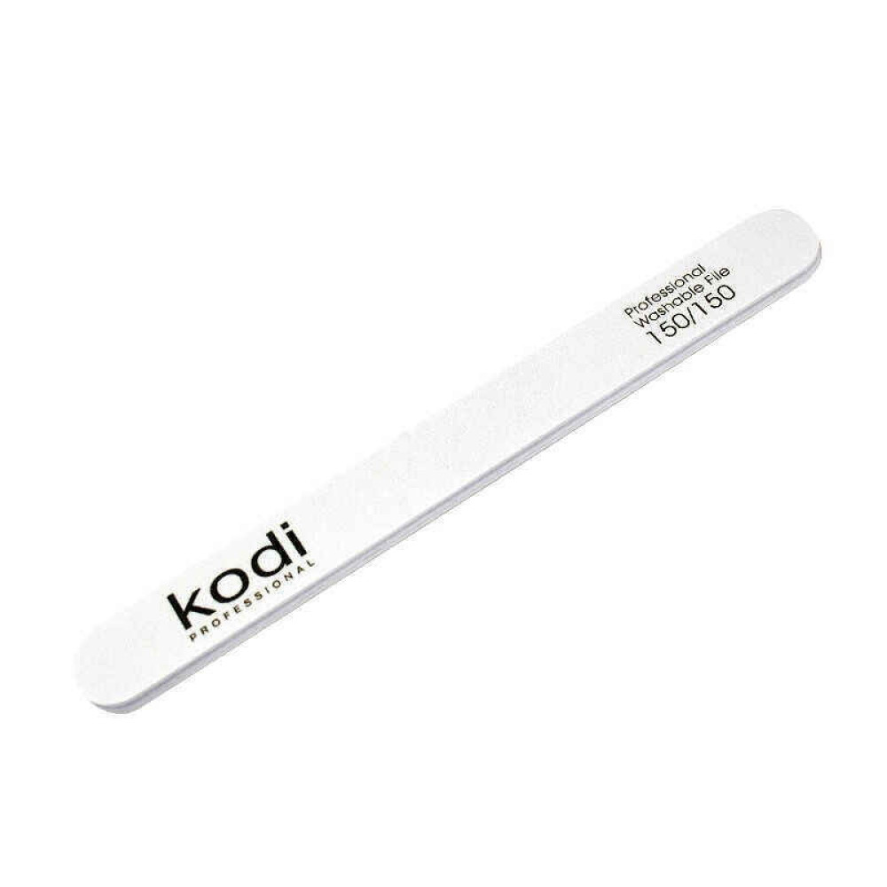 Пилка для нігтів Kodi Professional 150/150 пряма 19. колір білий