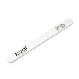 Пилка для нігтів Kodi Professional 150/150 пряма 19. колір білий