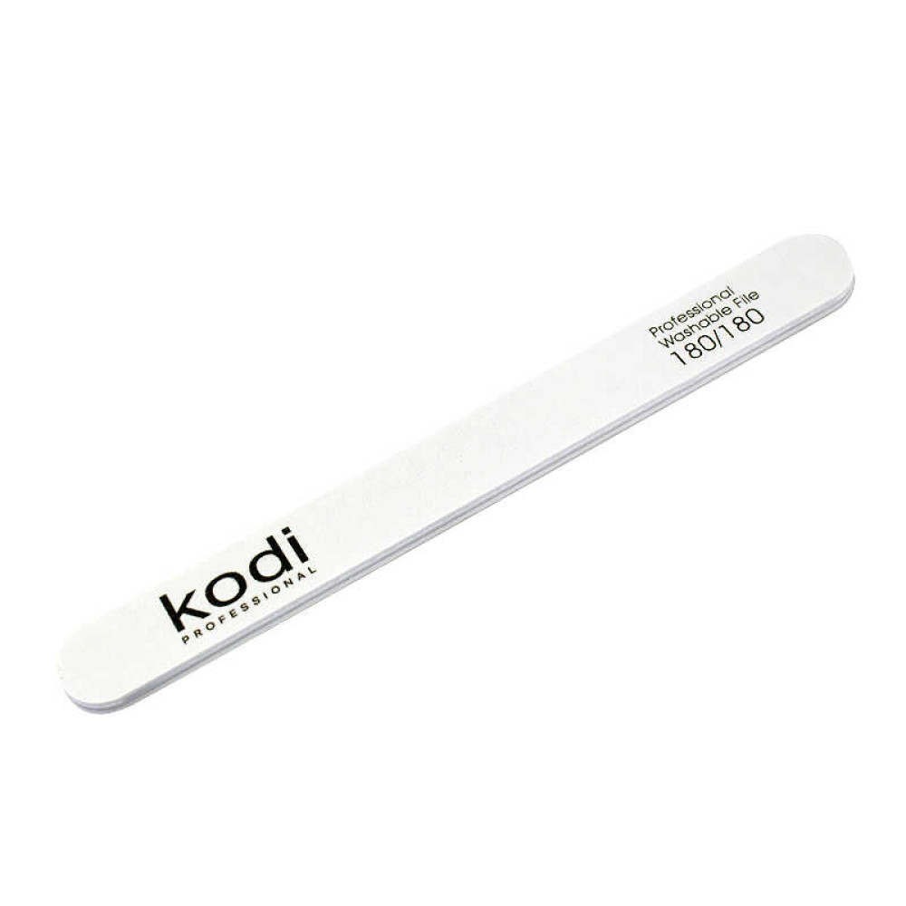 Пилка для нігтів Kodi Professional 180/180 пряма 20. колір білий