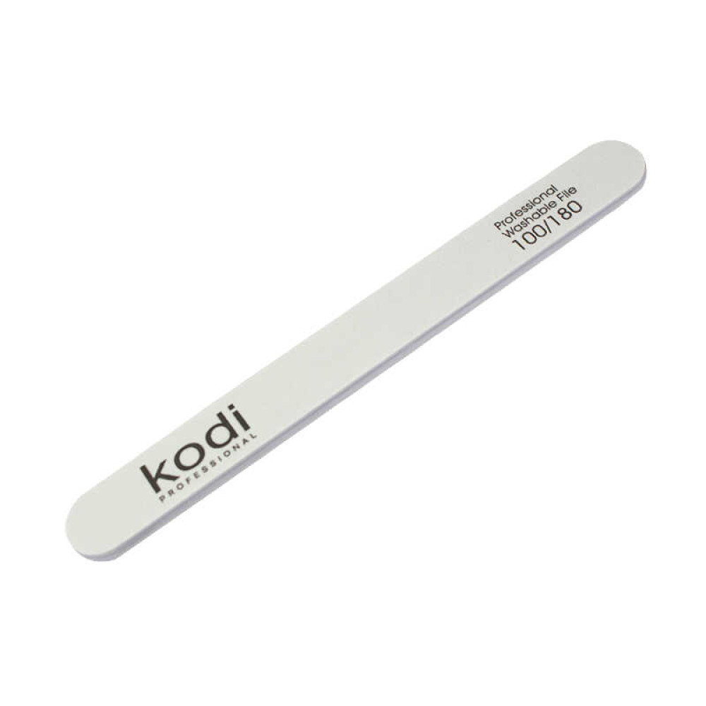 Пилка для нігтів Kodi Professional 100/180 пряма 22. колір білий
