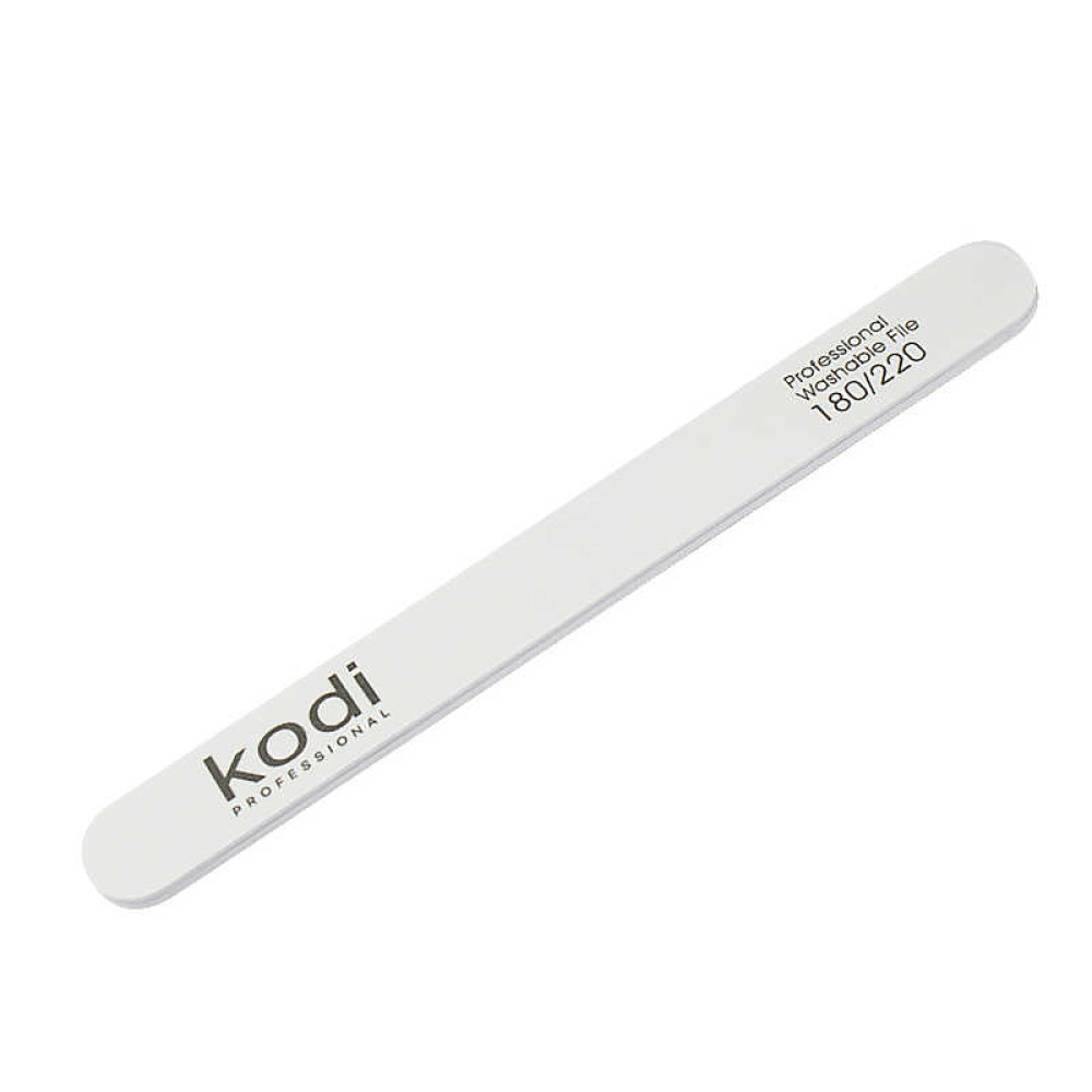 Пилка для ногтей Kodi Professional 180/220 прямая 23. цвет белый