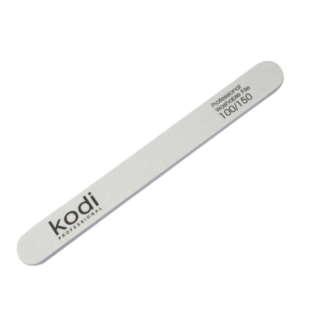 Пилка для нігтів Kodi Professional 100/150 пряма. колір білий