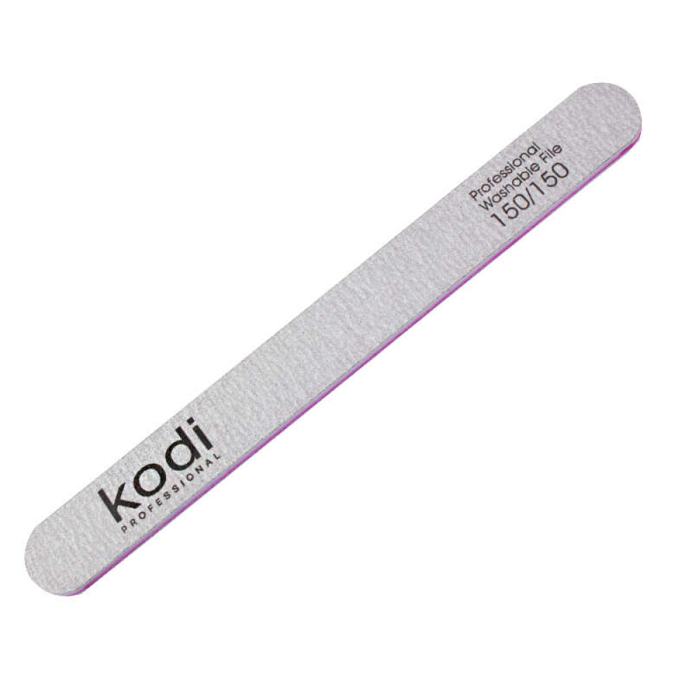 Пилка для нігтів Kodi Professional 150/150 пряма. колір сірий