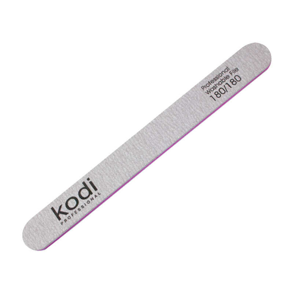 Пилка для ногтей Kodi Professional 180/180 прямая 103. цвет серый